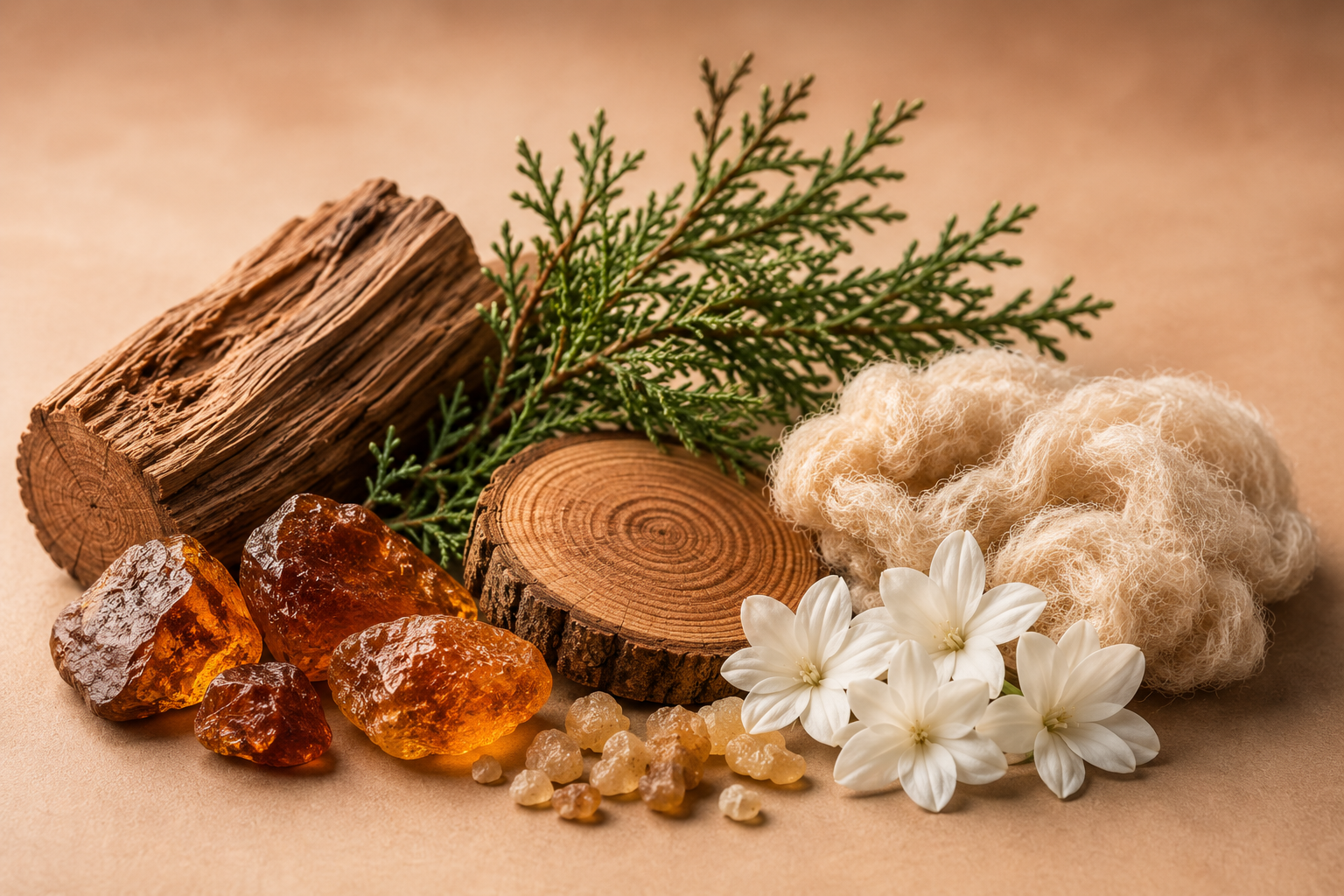 Cedarwood, White Musk, Amber