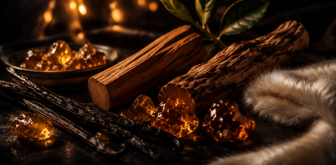 Vanilla, Amber, Sandalwood, White Musk